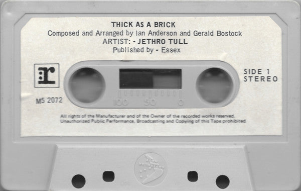 Jethro Tull : Thick As A Brick (Cass, Album)
