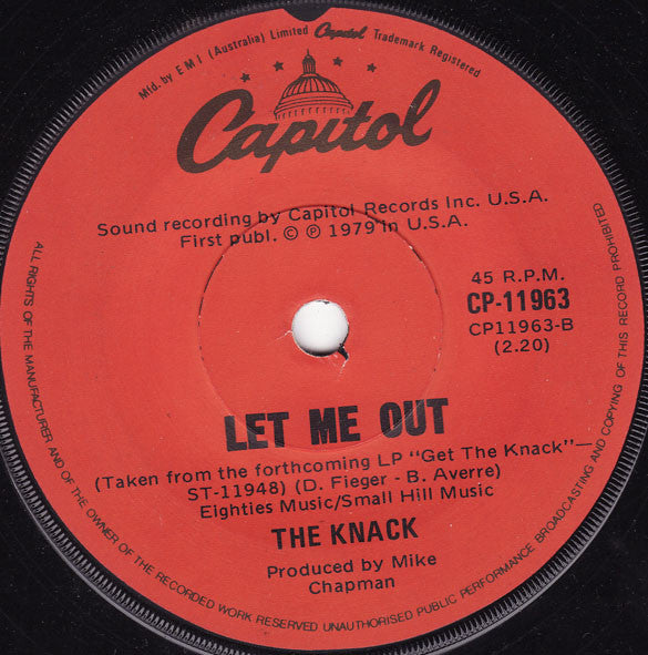 The Knack (3) : My Sharona (7", Single)