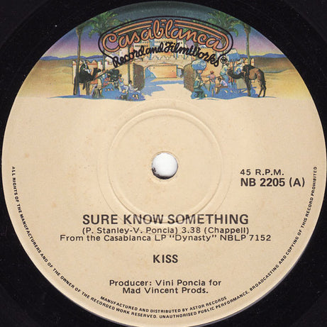 Kiss : Sure Know Something (7", Single)