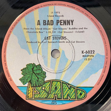 Cat Stevens : Two Fine People (7", Single)