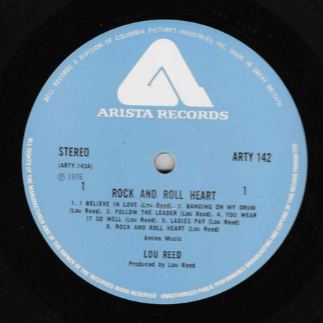 Lou Reed : Rock And Roll Heart (LP, Album)