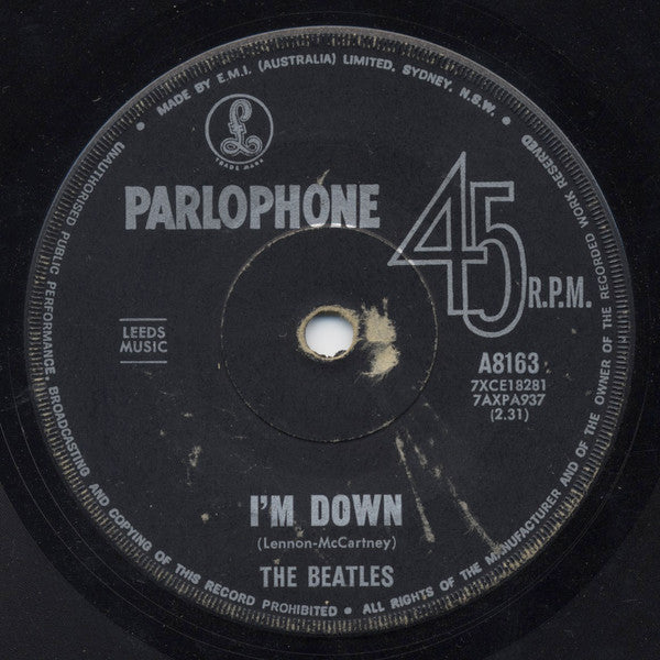 The Beatles : Help! (7", Single, Mono)