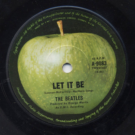 The Beatles : Let It Be (7", Mono, RP)