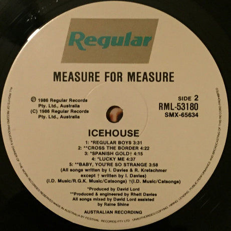 Icehouse : Measure For Measure (LP, Album, Gat)