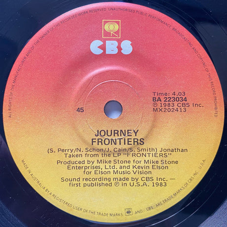 Journey : Separate Ways (Worlds Apart) (7", Single)