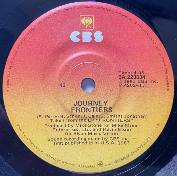 Journey : Separate Ways (Worlds Apart) (7", Single)