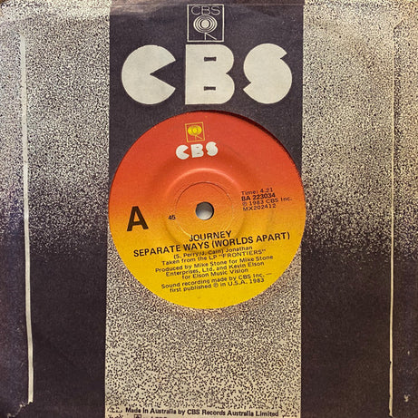 Journey : Separate Ways (Worlds Apart) (7", Single)