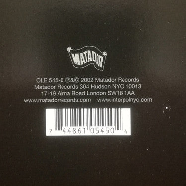 Interpol : Turn On The Bright Lights (LP, Album, RE)