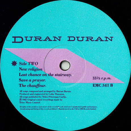 Duran Duran : Rio (LP, Album, Tex)