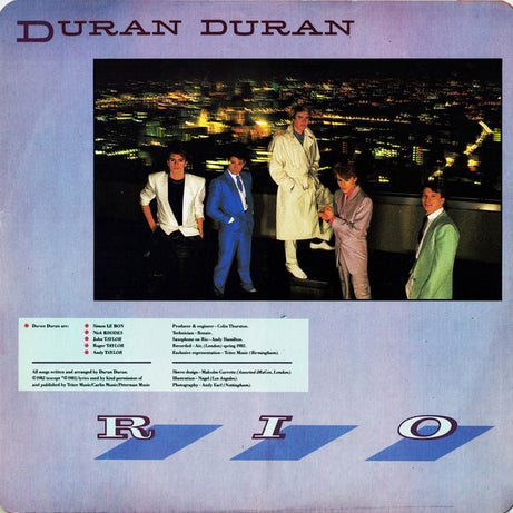 Duran Duran : Rio (LP, Album, Tex)