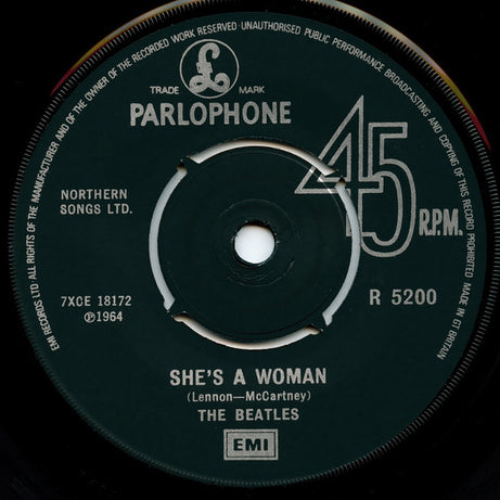 The Beatles : I Feel Fine c/w She's A Woman (7", Single, RE)