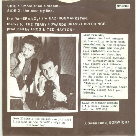 The Farmer's Boys : More Than A Dream (7", Single)