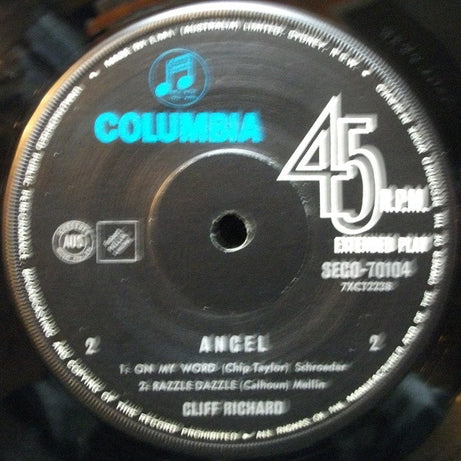Cliff Richard : Angel (7", EP, Mono)