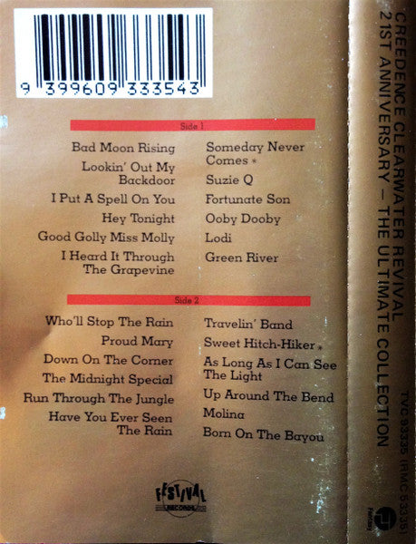 Creedence Clearwater Revival : 24 Classic Hits - Creedence Clearwater Revival 21st Anniversary - The Ultimate Collection  ‎ (Cass, Album, Comp, Cle)