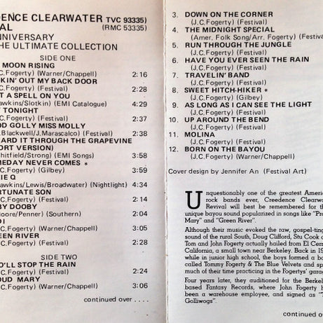 Creedence Clearwater Revival : 24 Classic Hits - Creedence Clearwater Revival 21st Anniversary - The Ultimate Collection  ‎ (Cass, Album, Comp, Cle)