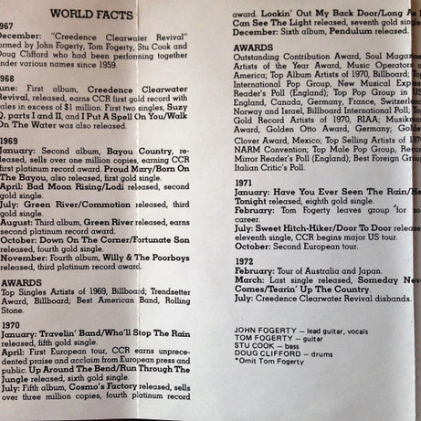 Creedence Clearwater Revival : 24 Classic Hits - Creedence Clearwater Revival 21st Anniversary - The Ultimate Collection  ‎ (Cass, Album, Comp, Cle)