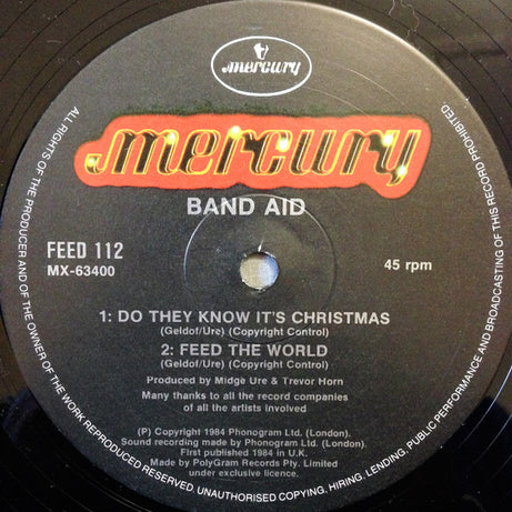 Band Aid : Do They Know It's Christmas? (12", Single)