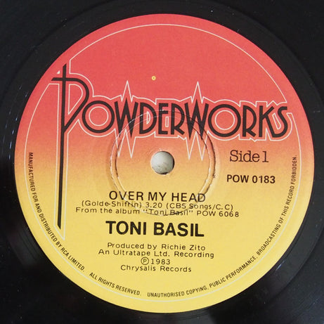 Toni Basil : Over My Head (7", Single)