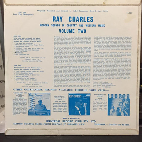 Ray Charles : Modern Sounds In Country And Western Music Volume Two (LP, Album)