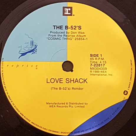 The B-52's : Love Shack (7", Single)