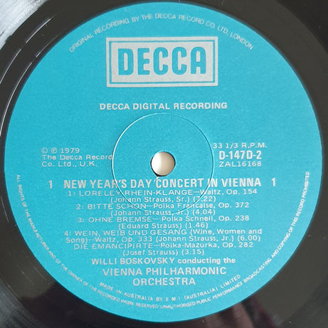 Vienna Philharmonic* / Willi Boskovsky : New Year's Day Concert In Vienna = Neujahrskonzert In Wien = Concert Du Nouvel An, A Vienne (2xLP)