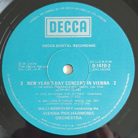 Vienna Philharmonic* / Willi Boskovsky : New Year's Day Concert In Vienna = Neujahrskonzert In Wien = Concert Du Nouvel An, A Vienne (2xLP)