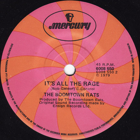 The Boomtown Rats : I Don't Like Mondays (7", Single)