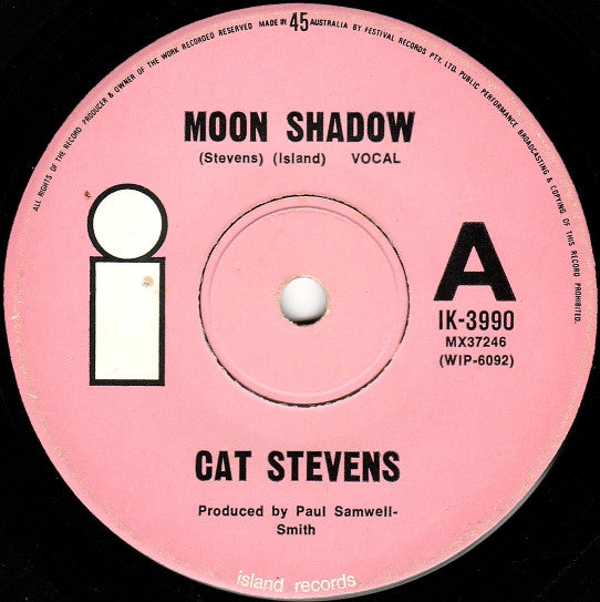 Cat Stevens : Father And Son / Moon Shadow (7", Single)