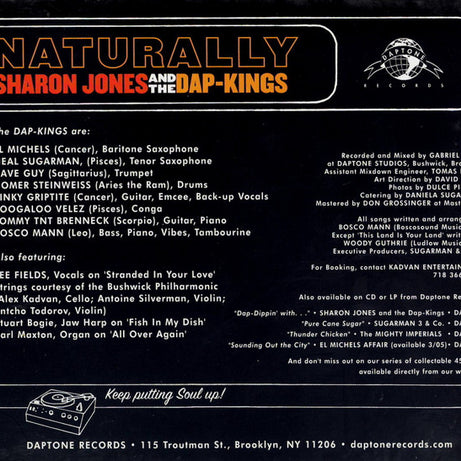 Sharon Jones & The Dap-Kings : Naturally (CD, Album, RE, Dig)