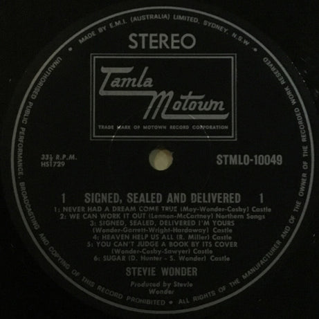 Stevie Wonder : Signed Sealed & Delivered (LP, Album)