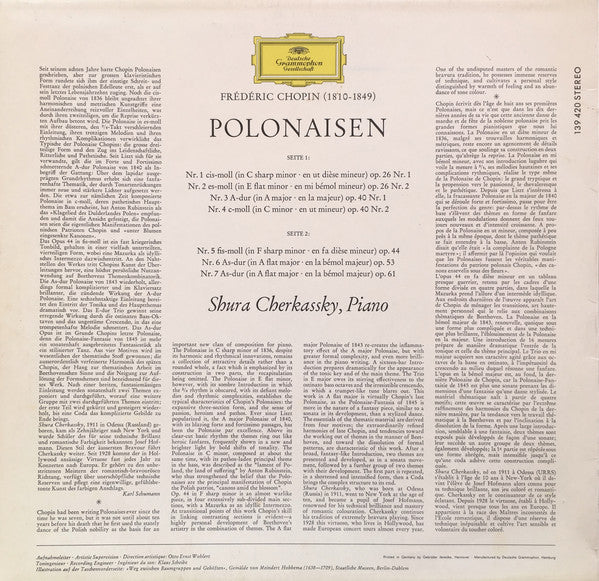Frédéric Chopin - Shura Cherkassky : Polonaisen (LP, Album)