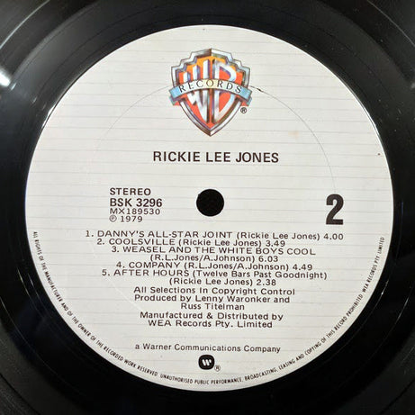 Rickie Lee Jones : Rickie Lee Jones (LP, Album, Cop)