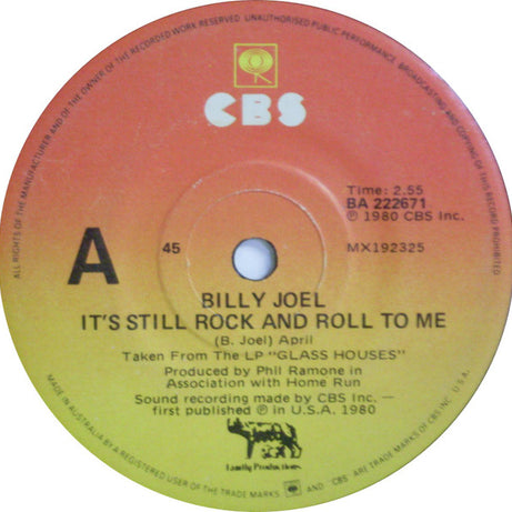 Billy Joel : It's Still Rock And Roll To Me (7", Single)