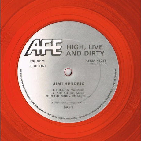 Jimi Hendrix : High, Live'n Dirty (LP, Red)
