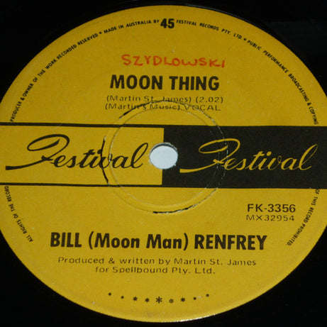 Bill (Moon Man) Renfrey : Dig That Crazy Didgeridoo (7", Single)