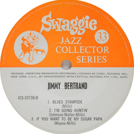 Jimmy Bertrand's Washboard Wizards : Jimmy Bertrand's Washboard Wizards (7", EP, Mono)