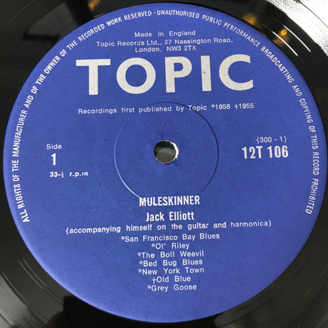 Ramblin' Jack Elliott : Muleskinner (LP, Album, RE)