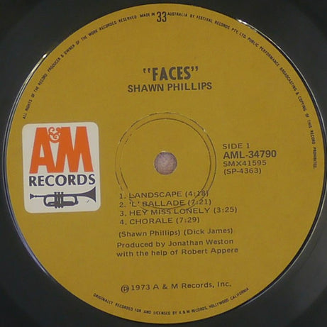 Shawn Phillips (2) : Faces (LP, Album, Tex)