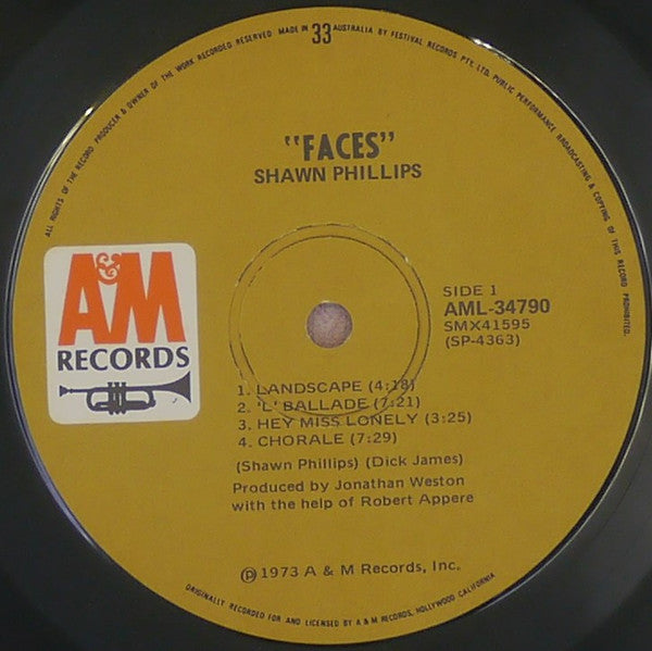 Shawn Phillips (2) : Faces (LP, Album, Tex)