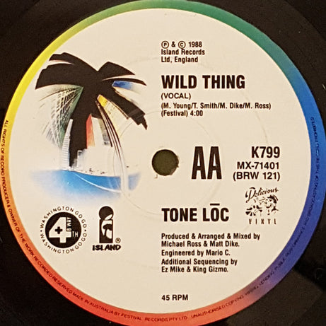 Tone Loc : Wild Thing (7", Single, Com)