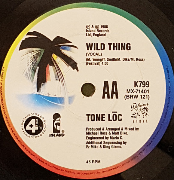 Tone Loc : Wild Thing (7", Single, Com)