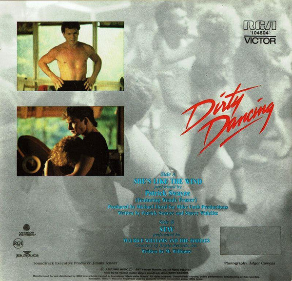 Patrick Swayze Featuring Wendy Fraser : She's Like The Wind (7", Single)