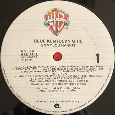 Emmylou Harris : Blue Kentucky Girl (LP, Album)