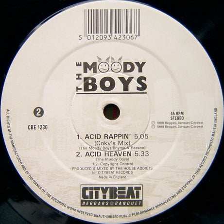The Moody Boys : Acid Rappin / Acid Heaven (12")
