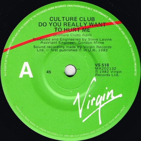 Culture Club : Do You Really Want To Hurt Me (7", Single)