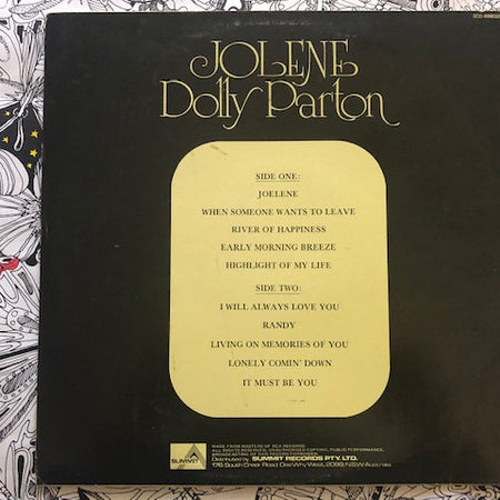 Dolly Parton : Jolene (LP, Album, Ora)