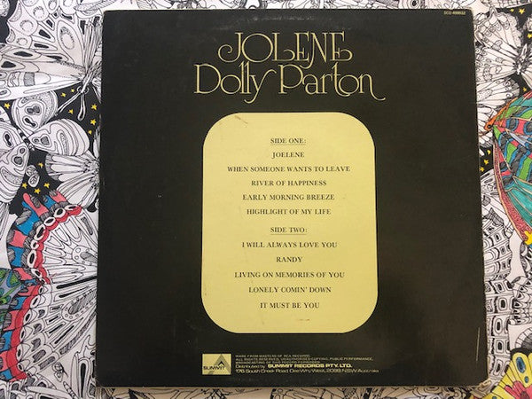 Dolly Parton : Jolene (LP, Album, Ora)