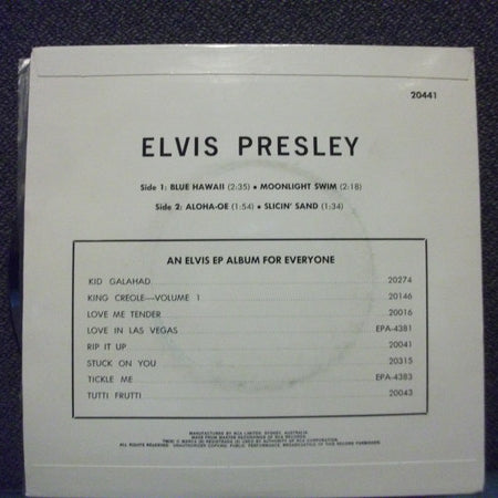 Elvis Presley : Blue Hawaii (7", EP)