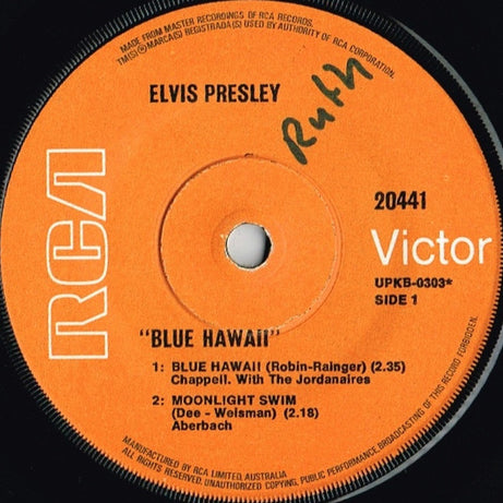 Elvis Presley : Blue Hawaii (7", EP)