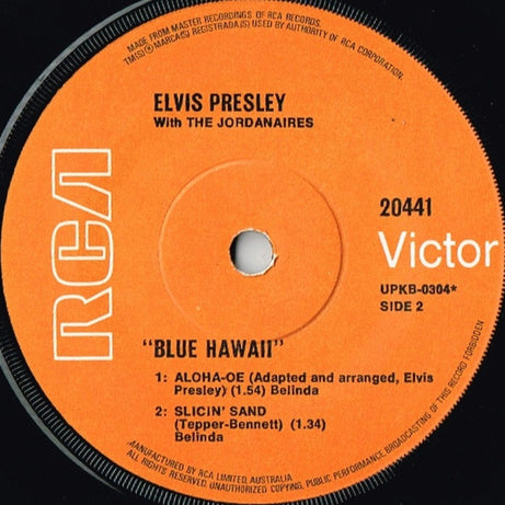 Elvis Presley : Blue Hawaii (7", EP)